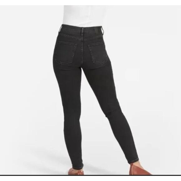 Everlane Black High Rise Authentic Stretch Skinny Exposed Buttons Jeans Size 29 - Picture 2 of 14